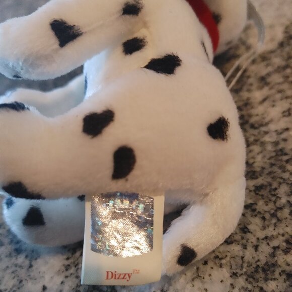 Retired 2002 Jingle Beanie Baby Dizzy, Dalmatian Dog, Christmas Toy - Rattle - Picture 9 of 15